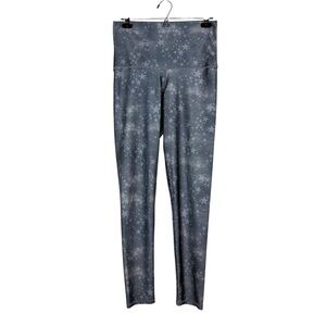 Emily HSU Design RARE Sparkle Shimmer Gray All Over Star Print Legging Sz XL